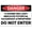 Warning Sign 1, variant on Danger Flashing Red Light Indicates Hazardous Atmosphere Do Not Enter Sign - 8"x12" Premium Rust-Free Sun-Proof Aluminum Yard Sign for House