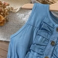 thumbnail image 5 of Toddler Baby Girl Outfits Summer Casual Dresses Sleeveless Baby Denim Sundress Jeans Dress for Girl Clothes, 5 of 7
