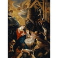 thumbnail image 2 of Joseph Heintz The Elder 14x18 Gold Ornate Wood Frame and Double Matted Museum Art Print Titled - The Adoration of the Shepherds (1599), 2 of 4