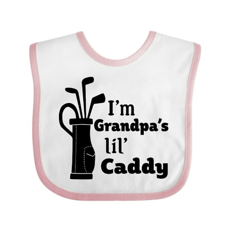 

Inktastic I m Grandpa s Lil Caddy- Golf for Kids Gift Baby Boy or Baby Girl Bib