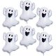 thumbnail image 1 of Ghost Balloons White Ghost Shape Aluminum Foil Balloon for Halloween Theme Party 6Pack, 1 of 4