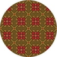 thumbnail image 1 of Ahgly Company Tapis d'Intérieur Lavable en Machine Carré Rouge Safran, 3 Pieds Carré, 1 of 7