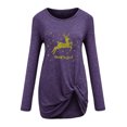 thumbnail image 3 of Camisas Navideñas Para Mujer Tops de Manga Larga Moda Navidad Impreso Cuello Redondo Kink Blusa Informal Odeerbi ODB199193, 3 of 5