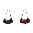 thumbnail image 1 of Bolso Hombro Cuero PU Y2K para Mujer Bandolera Plisado Viajes (), 1 of 8
