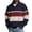 Navy, variant on Horkkom Men Pullover Sweatshirt Fall Outfits Striped Sweatshirt Trendy Casual Sweatshirt M