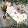 thumbnail image 5 of SKYSONIC Strawberry Christmas Stocking Personalized Large Candy Stocking Hanging Gift Xmas Stockings Decoration for Family Holiday Party Ornaments Decor Fireplace, 5 of 7