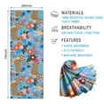 thumbnail image 2 of Basset Hound Dog and Flower Hot Yoga Mat Towel Non Slip for Hot Yoga - Quick-Drying Yoga Mat Cover with 4 Corner Pockets with Travel Bag - Hot Yoga Towel Non Slip 74"x26", 2 of 6