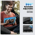 thumbnail image 6 of Case for Samsung Galaxy Tab S10 FE+ Plus 13.1 inch 2025 with Screen Protector, 360 Degree Rotating Kickstand Hand Strap Heavy Duty Shockproof Cover with Shoulder Strap, Sky Blue, 6 of 7