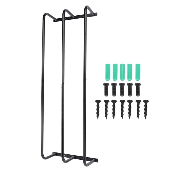 BIMZUC 3-Tube Rolled Towel Rack, Iron Wall Mounted Vertical Bath Towel Holder for Bathroom Organization, Black