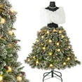 thumbnail image 6 of Resenkos 5ft Pre-Lit Mannequin Christmas Tree with Clear LEDs & Metal Stand, Green, 6 of 11