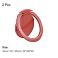thumbnail image 2 of Uxcell Phone Ring Holders, Ultra-Thin Cellphone Stand, for Magnetic Car Mounts, Red 2Pack, 2 of 6