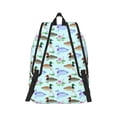 thumbnail image 2 of Rateoe Mallard Duck Of Lotus Flowers Pattern Canvas College Laptop Backpack,Travel Daypack,Durable Rucksack Travel Notebook Bag School Backpack Book Bag for Men Women-Small, 2 of 7