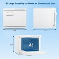 thumbnail image 5 of 110V 8L Hot Towel Warmer With Stainless Steel Towel Hanger and Removable Drip Tray for Facials Massage, Facial Towel Warmer With LED light, 10-15 Facial Towels at Once, Constant Temperature System, 5 of 9