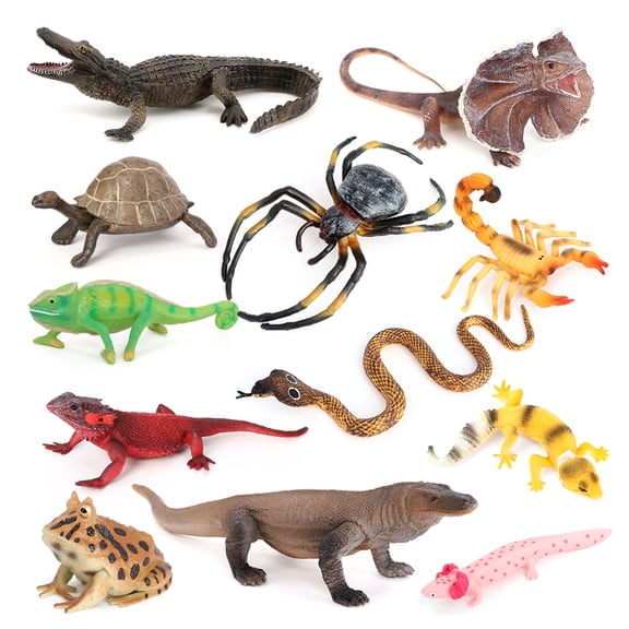 Reptile Figures 12PCS Animal Toys Figurines Decoration Christmas New Year Birthday Gift Education