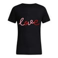 thumbnail image 3 of Valentine's Day Fashion Casual Print Crew Neck Short Sleeve T Shirt (man) Walking T Shirts Women Short Sleeve Tee Tops Short Sleeve Raglan Shirt Women Short Sleeve Sports Shirts Ladies Football Shirts, 3 of 3