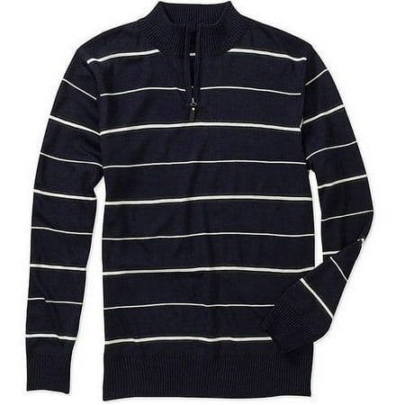 Big Men's Long Sleeve Zip Mock Neck Swea