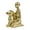 Golden, variant on Man and Dog Statue Memorial Sculpture Heartfelt Resin Material for Office Desktop Decor and Pet Lovers