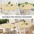 thumbnail image 7 of Yellow and White Checkerboard Pattern Round Fitted Tablecloth with Elastic Edge,Dining Table Cover Waterproof,Outdoor Round Tablecloth for Camping,Dining,Indoor and Outdoor, 7 of 7