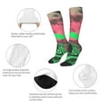 thumbnail image 6 of Lsque Neon Desert Moon Printed Crew Socks Men's Women's LightWeight Thin Casual Calf Socks ,Knee High Socks,Cotton Socks, 6 of 9