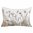 thumbnail image 2 of Pastoral Botanical Queen Size Pillow Cover, Pillowcase Protectors with Zipper, Breathable Decorative Throw Pillow Case Cover, Farmhouse Floral Watercolor Pillow Shams for Couch Sofa 20x30Inch, 2 of 8