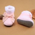 thumbnail image 7 of Unisex Newborn Baby Cotton High Booties Non-Slip Sole for Toddler Boys Girls Infant Winter Warm Fleece Cute Bow tie Pure Color Shoes, 7 of 7