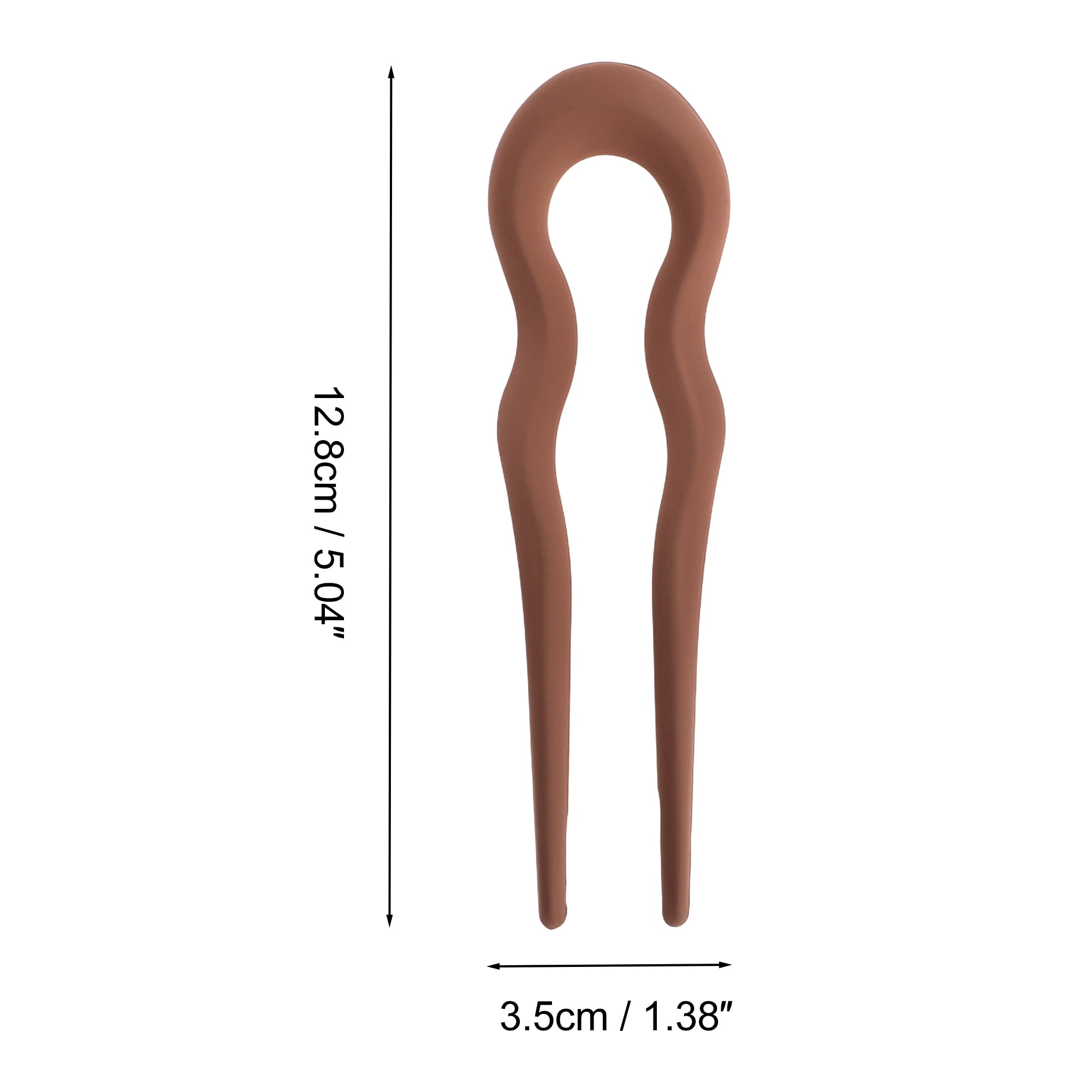 Unique Bargains U-shaped Hair Pin 5.04"x1.38" 1 Pc Coral Orange