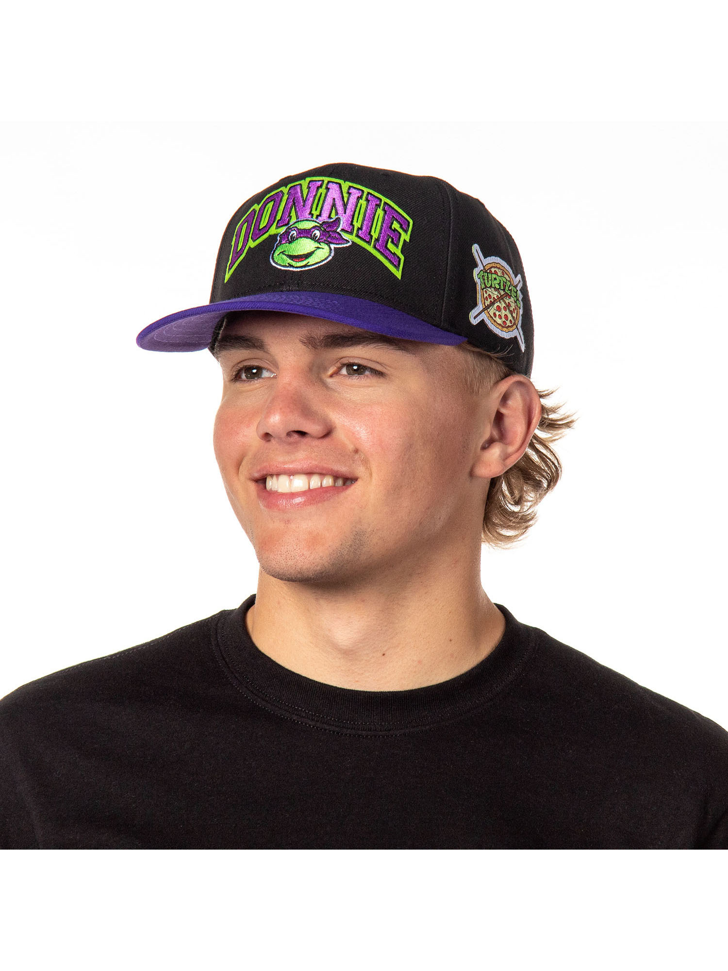 Nickelodeon Mens' Teenage Mutant Ninja Turtles Embroidered Classic Precurve Snapback Hat