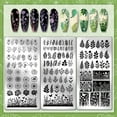 thumbnail image 3 of 3pcs Flower Leaf Nail Stamping Plates Plants Nail Art Stencils Rose Daisy Manicure Art Templates Flower Bushes Nails Stamper Plate Butterfly Image Design Plate for Women Manicures Salon, 3 of 7