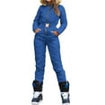 thumbnail image 2 of LANGWYQU Long Sleeved Winter Fashion Hooded Zipper Snowsuit One Piece Jumpsuit, 2 of 5