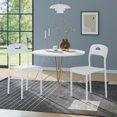 thumbnail image 1 of QinaQin Dining Chairs Set of 2, Stackable Plastic Kitchen Chairs with Metal Legs, Waterproof and Stain-Resistant, 1 of 7