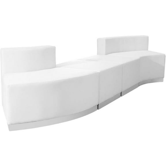 Flash Furniture Hercules Alon 4 Piece Reception Seating in White