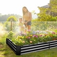thumbnail image 6 of 3 Pack 8×4×1ft Galvanized Metal Raised Garden Bed, Metal Planter Kit Box Outdoor for Deep-Rooted Vegetables, Flowers, Green and Herbs, Gray, 6 of 13