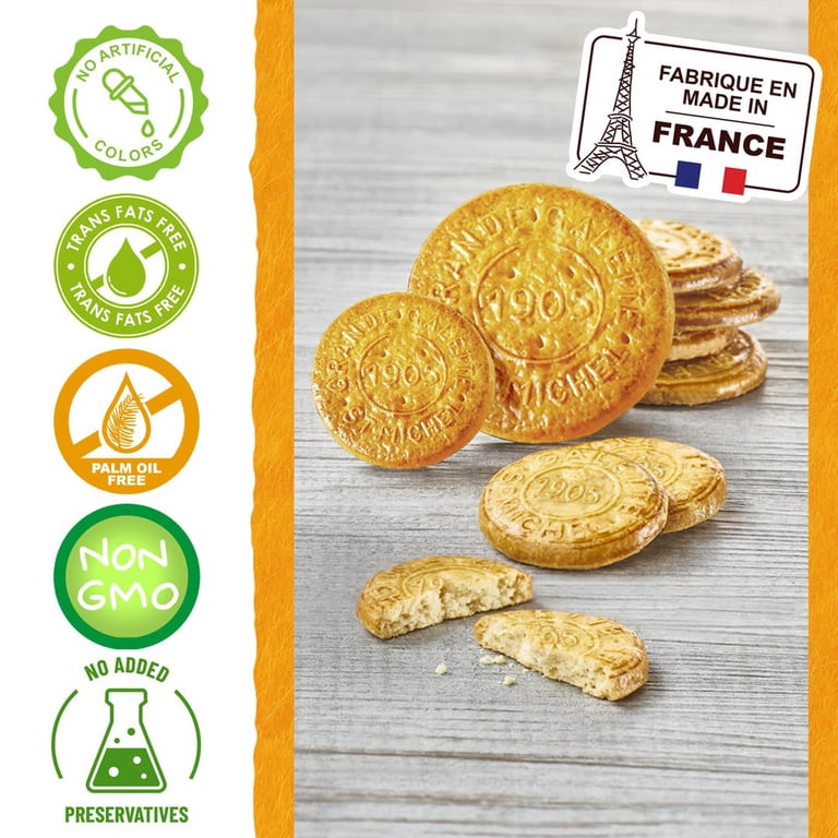 St Michel Chocolate Chip Madeleines French Sponge Cakes - Pack Of 2 (250g Each), 20 Individually Wrapped Cakes, Non-GMO