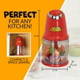thumbnail image 6 of Taco Tuesday TTCHP2RD 2-Cup Capacity 2-Speed Chopper with Stainless Steel Blades, 6 of 7