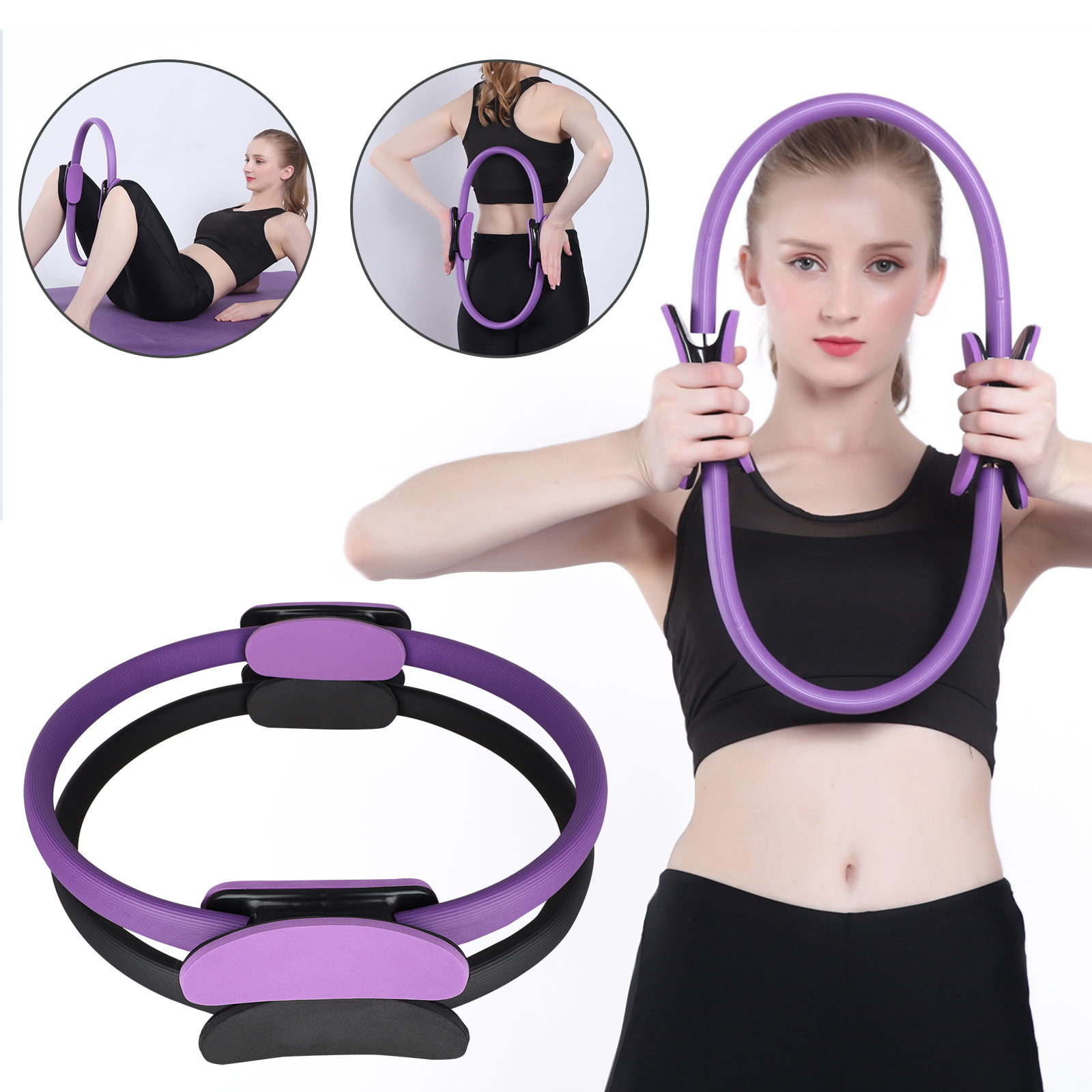EEEkit Pilates Ring, 15" Magic Circle Fitness Pilates Ring, Pilates Yoga Dual Grip Resistance Ring Circle for Body Sculpting, Toning Inner Thighs, and Weight Loss, Fitness Equipment for Home or Studio - Walmart.com