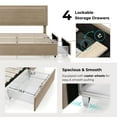 thumbnail image 4 of Furniture of America Zorva Queen Platform Bed with Storage Drawers, Light Brown, 4 of 21