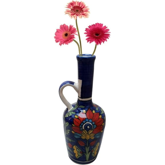 India Meets India Handicraft Ceramic Flower Pots Ceramic Planter Plant Pots Indoor Outdoor Planter, Best Gifting, Made by Awarded Indian Artisans