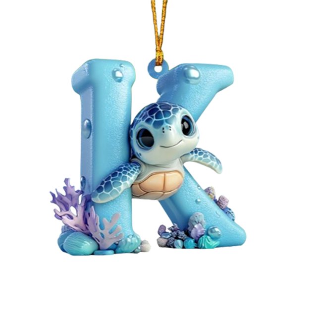 Sea Turtle Ornament Letter Turtle Shaped Cute Ornament Desk Shelf Gift