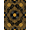 Black Gold, Pattern 1, variant on Design&I 8'x10' Washable Area Rug Cd Record Vintage Note Mosaic Retro Disc Center Soundwave Music Vinyl Refined for Living Room, Family Extra Large Skid-Resistant Low Profile