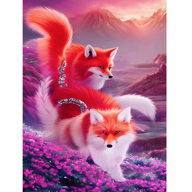 Diamond Painting 5D DIY Full Round Drill Fox Kit Decoración del hogar Art Craft(2) FLhrweasw Nuevo