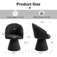 thumbnail image 2 of Swivel Accent Armchair with Chenille Fabric, Comfy Vanity Chair with Curved Backrest, Upholstered Dining Chair for Living Room, 360° Swivel, Gray, 2 of 8