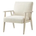 thumbnail image 1 of Posh Living Alton Traditional Fabric & Solid Wood Armchair in Beige/Cream, 1 of 9