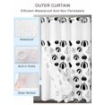 thumbnail image 2 of No Hook Cloth Fabric Shower Curtain with Snap in Liner, White Pumpkins Waterproof Shower Curtains Set with See Through Top Window, Thanksgiving Simple Country Vintage Bath Curtains Shower 72"x84", 2 of 6