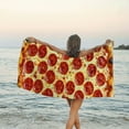 thumbnail image 6 of Autua  Pizza Pepperoni Print Summer Vacations Beach Towel Oversized Lightweight Quick Dry for Travel Pool Towel 55x27.5in, 6 of 7
