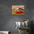 thumbnail image 3 of Farmhouse Red Truck Wall Art Country Old Barn Windmill Pictures Wall Decor Canvas Prints Framed Modern Farm Car Sunset Painting Artwork for Kitchen Bathroom Dining Room Office 16"x12", 3 of 6