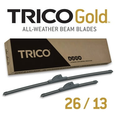 TRICO Gold 2 Pack All Weather Automotive Replacement Wiper Blades 26 and 13 Inch (18-2613)