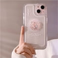 thumbnail image 3 of Funda de teléfono transparente con lazo 3D coreano para iPhone 16, 15, 14, 13, 12, 11 Pro Max, XS, X, XR, 7, 8 Plus, 13 MINI, funda transparente bonita con diseño de caramelo, 3 of 4