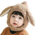 thumbnail image 2 of Crochet Baby Beanie Earflaps Toddler Girl Boy Knit Infant Hats Warm Cap Lined Polyester, 2 of 8