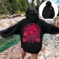thumbnail image 3 of Sudadera con capucha para mujer, suéter de manga larga con letras estampadas, estética, 3 of 3