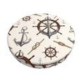 thumbnail image 2 of Xecao's Anchor with Rope Print Stool Covers offer stylish, washable protection for PU round bar stools, perfect for home or commercial use., 2 of 7